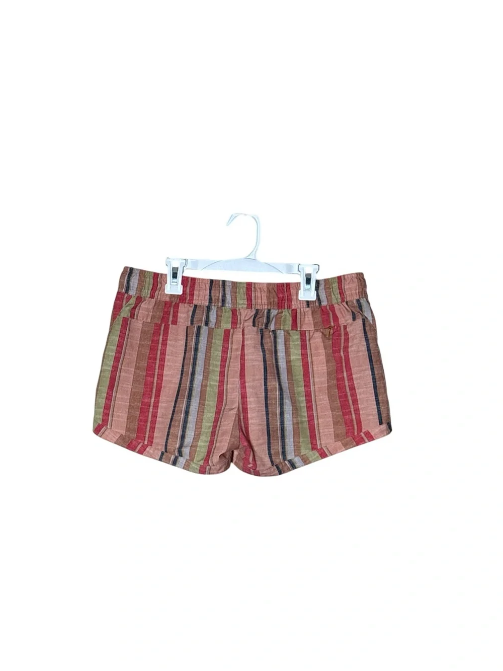 Prana Breathe Multicolor Striped Drawstring Women’s Shorts,Size S